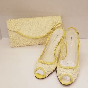Banana Republic Lace heals and clutch 8